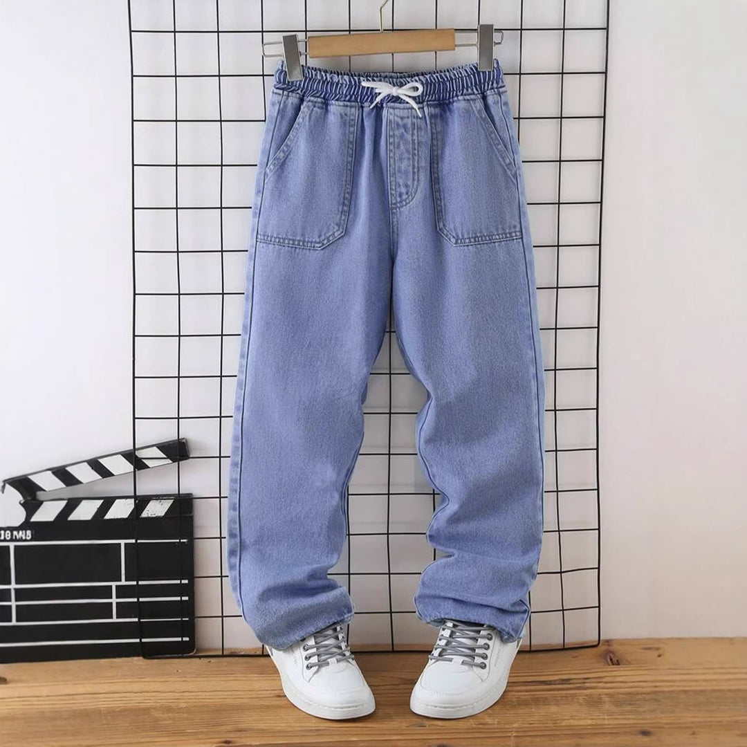Herren bequeme Denim-Hose mit elastischem Bund und tiefen Taschen Echo Archiv