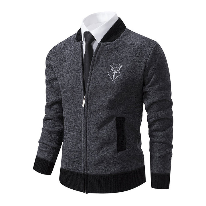 Herren sportive Strickjacke mit Reißverschluss und stilvollem Detail Echoarchiv