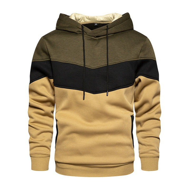 Herren Kapuzenpullover mit kontrastierenden Farbblöcken und weichem Innenfutter Echoarchiv
