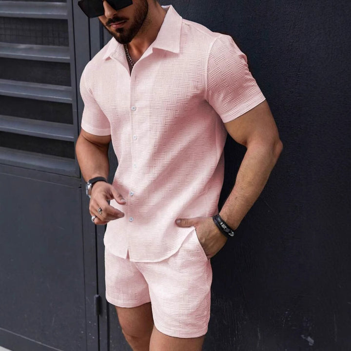 Herren modisches Freizeit-Set mit strukturiertem Design Echoarchiv