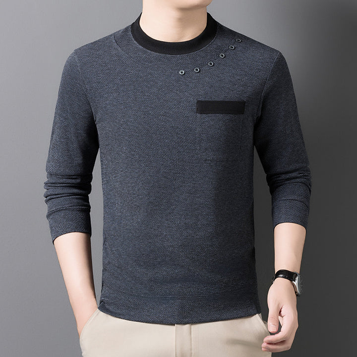 Herren modisches Sweatshirt mit einzigartigen Detailakzenten und praktischer Brusttasche Echoarchiv