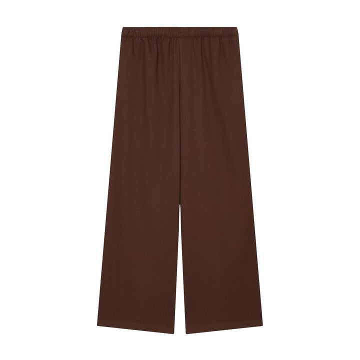 Damen Weite Palazzo-Hose mit elastischem Bund und fließendem Leinenmix Echo Archiv