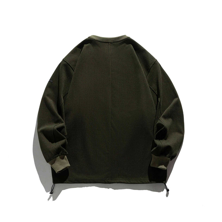 Herren Rippsweatshirt mit Tunnelzug und Raglanärmeln Echoarchiv