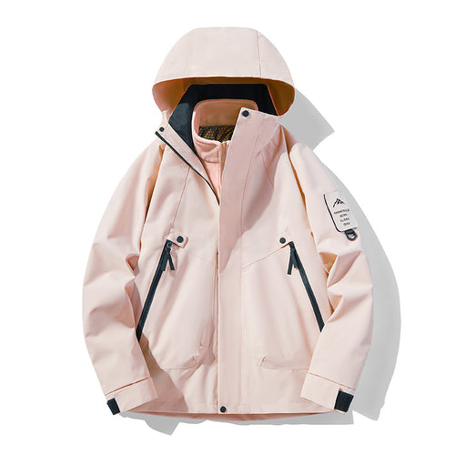 Unisex Wasserdichte, atmungsaktive Hardshell-Outdoorjacke mit Kapuze Echoarchiv