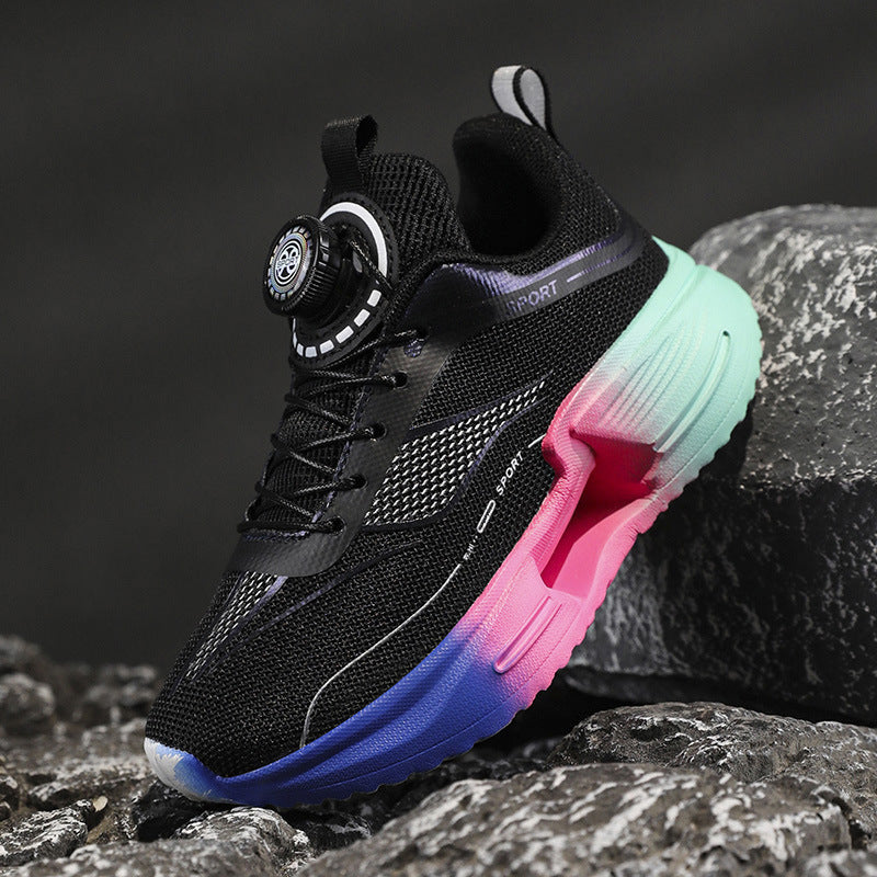 Damen Sportliche Mesh-Laufsneaker mit Drehverschluss und gedämpfter Plateausohle – Lioré