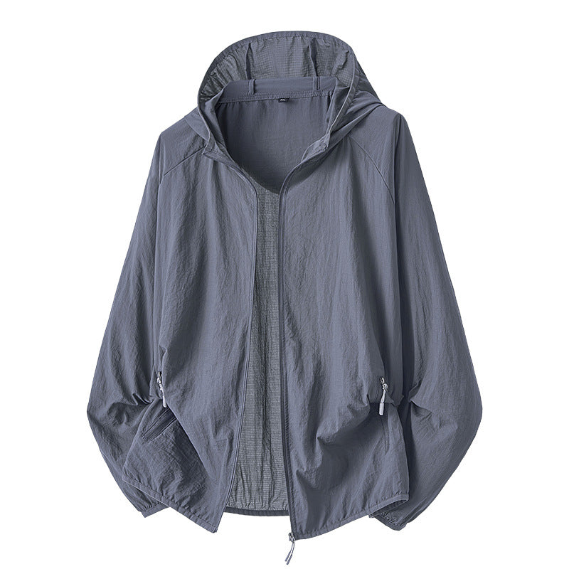 Herren leichte, winddichte Wanderjacke mit verstellbarem Kapuzenkragen und atmungsaktiven Einsätzen Echoarchiv