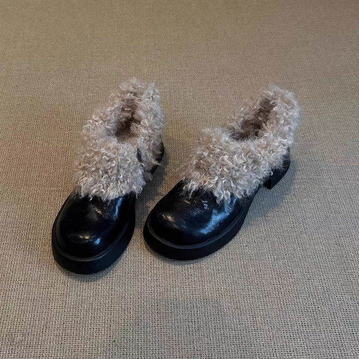 Damen Schicke und praktische Stiefeletten mit Kunstpelz Echo Archiv