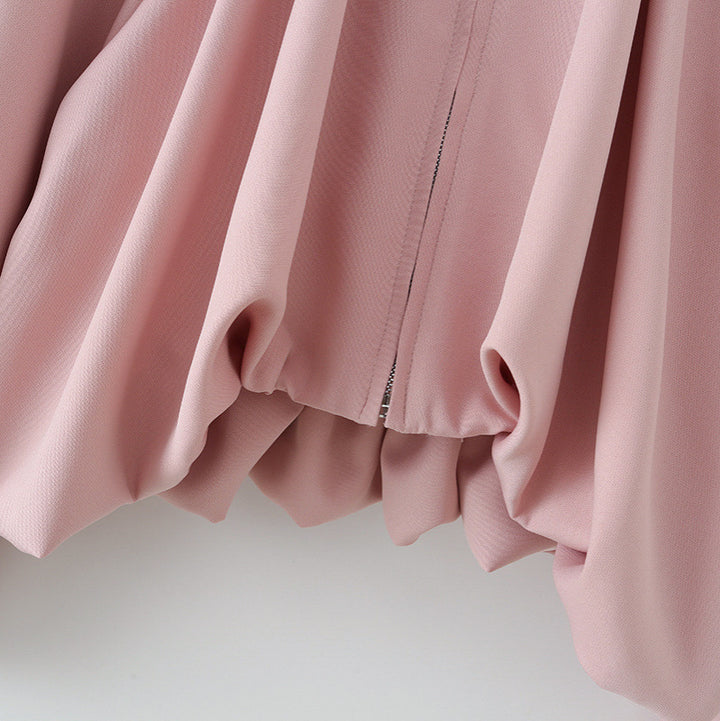 Damen Kurzjacke mit Kräusel-Volants, weitem Ärmel und Reißverschluss Echo Archiv