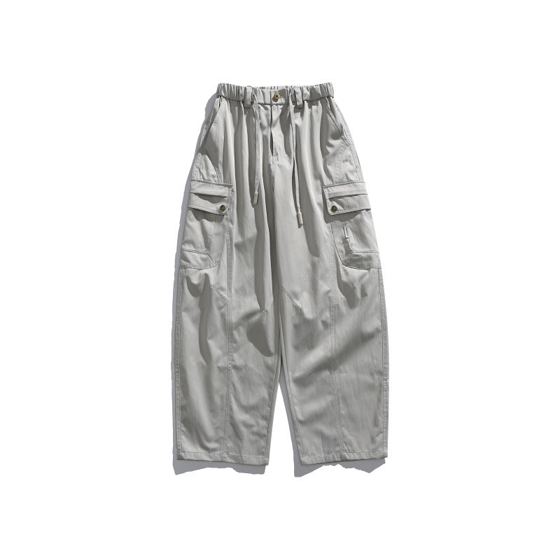 Herren Cargo-Hose mit elastischem Bund, Tunnelzug und multiplen Utility-Taschen Echoarchiv