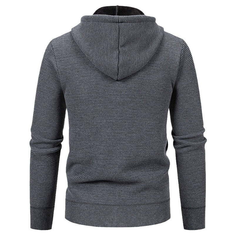 Herren sportliche Fleecejacke mit hohem Kragen und Reißverschluss Echoarchiv