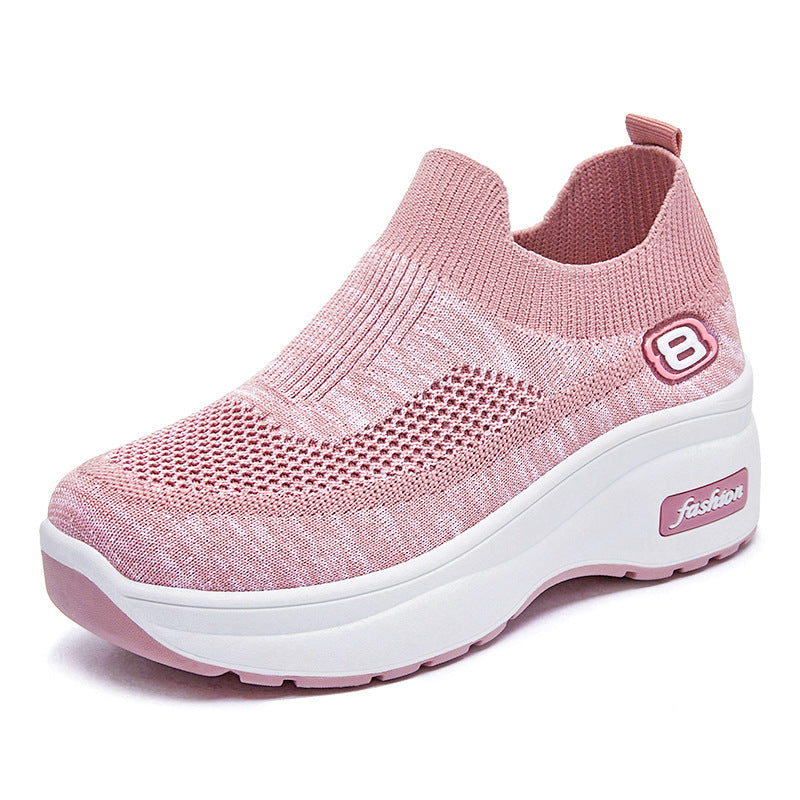 Damen nan atmungsaktive Strick-Sneaker mit Plateau-Sohle und elastischer Sockenkonstruktion Echo Archiv