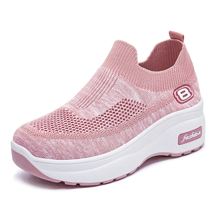 Damen nan atmungsaktive Strick-Sneaker mit Plateau-Sohle und elastischer Sockenkonstruktion Echo Archiv