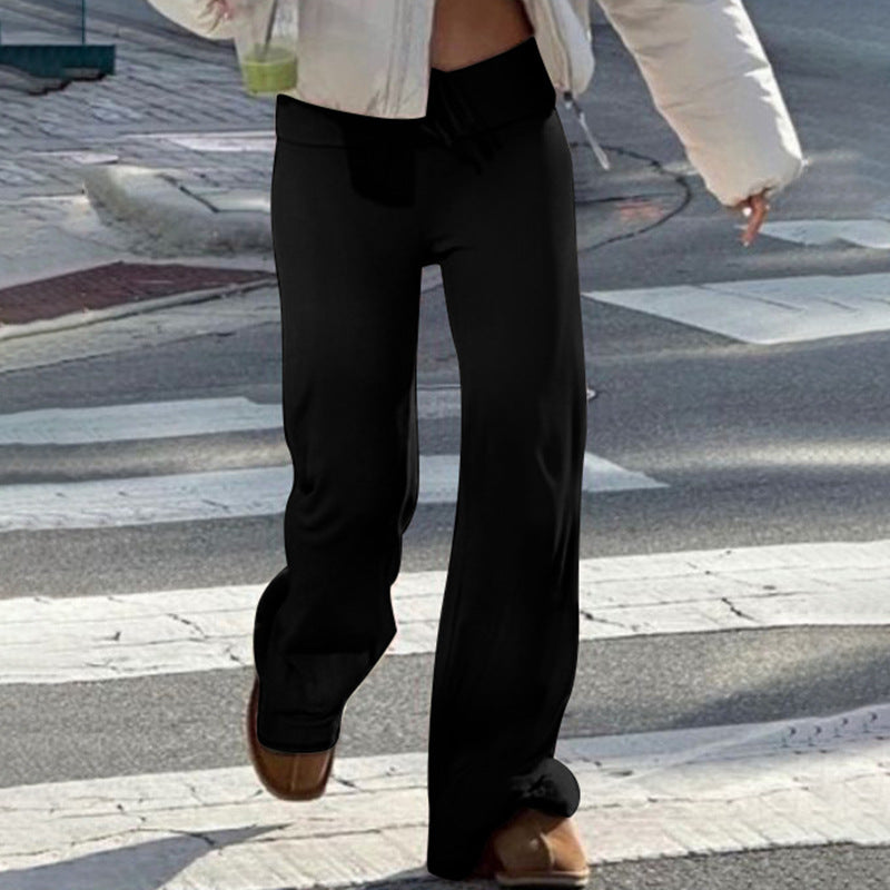 Damen nan leichte Jersey Loungehose mit Tunnelzug und weitem Bein Echo Archiv