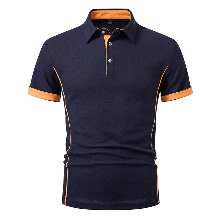 Herren Polo-Shirt mit kontrastierenden Akzenten und atmungsaktiven Eigenschaften Echoarchiv