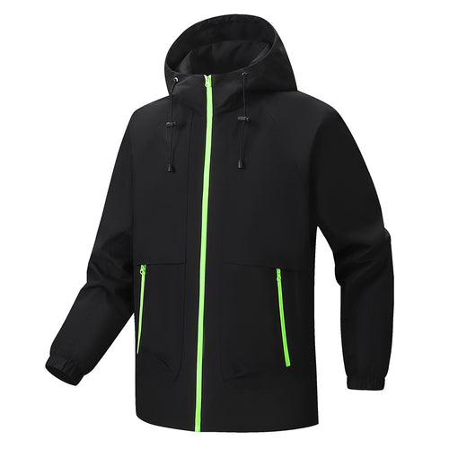 Herren leichte Funktionsjacke mit verstellbarer Kapuze und atmungsaktivem Material Echoarchiv