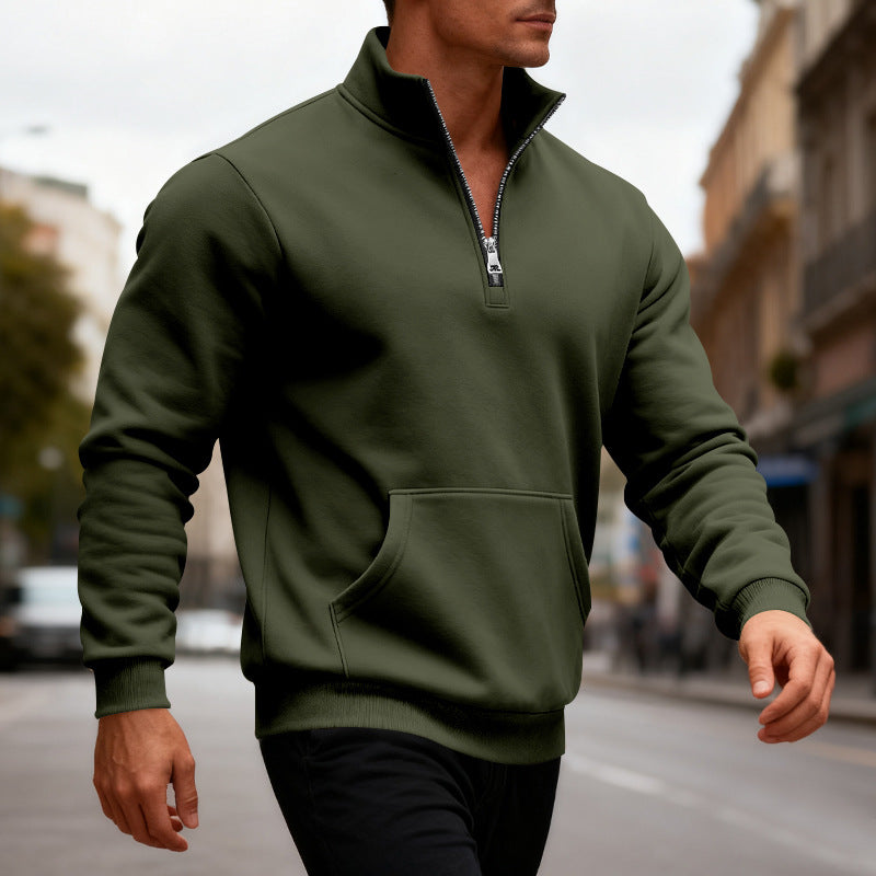 Herren Fleecejacke mit halbem Reißverschluss Echoarchiv
