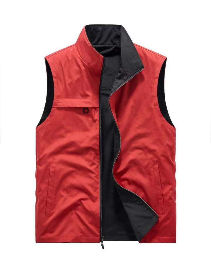 Herren Ärmellose Softshell‑Weste mit Zweiwege‑Reißverschluss und Multifunktions‑Taschen – Marzano
