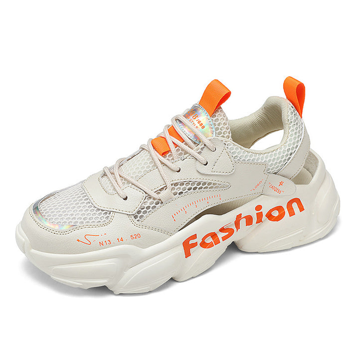 Unisex Voluminöse Chunky-Sneaker mit atmungsaktivem Mesh und profilierter Plateausohle Echoarchiv