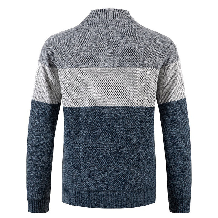 Herren Strickjacke mit modernem Farbblockdesign und kuscheligem Innenfutter Echoarchiv