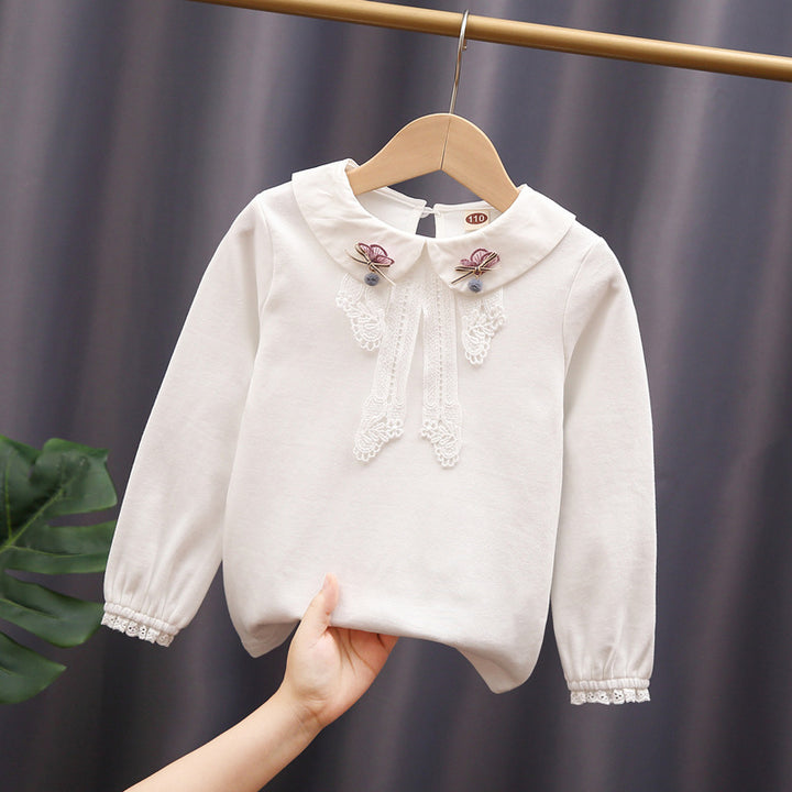 Damen elegante Bluse mit Spitzenapplikationen Echo Archiv