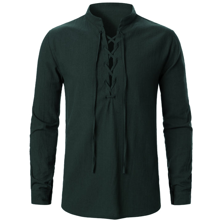 Herren Langarmshirt mit Schnürung Echoarchiv