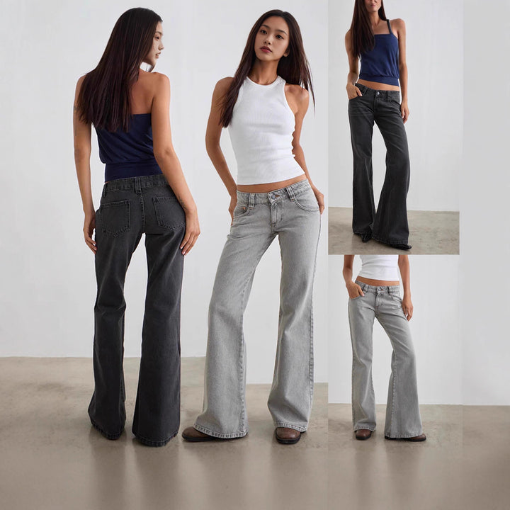 Damen bootcut Jeanshose mit hohem Bund und modischem Schnitt Echo Archiv