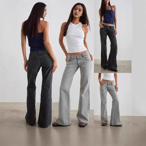 Damen bootcut Jeanshose mit hohem Bund und modischem Schnitt Echo Archiv