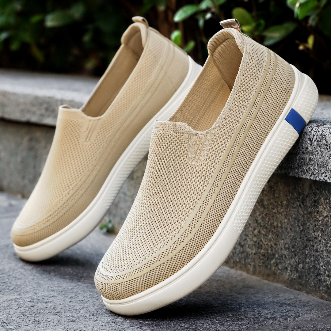 Herren nan nahtloser Strick-Slip-On Freizeit-Sneaker mit atmungsaktivem 3D-Mesh und stoßdämpfender EVA-Flexsohle Echo Archiv