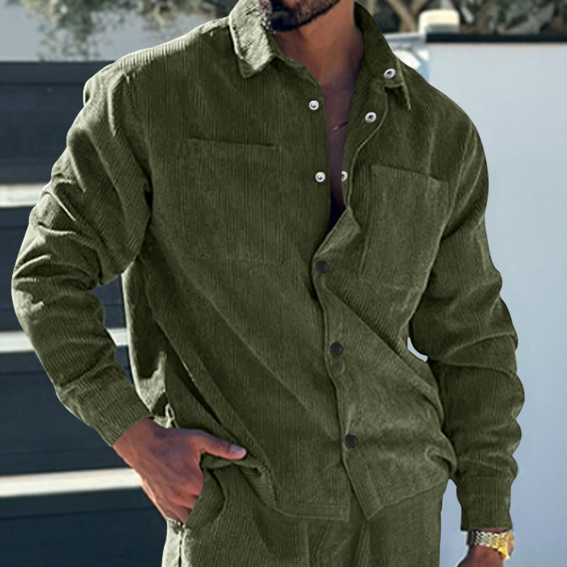 Herren Fleecejacke mit strukturiertem Design und praktischen Taschen Echoarchiv