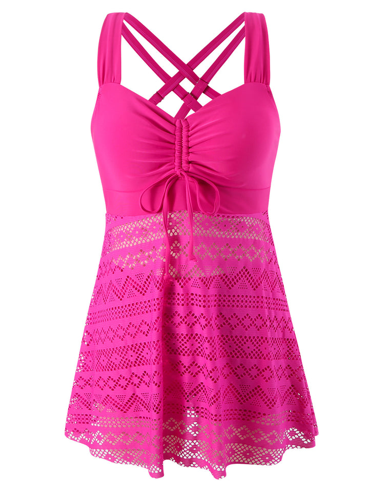 Damen Schwimmkleid mit raffinierter Rückenpartie und sehr elastischer Stoffqualität Echo Archiv