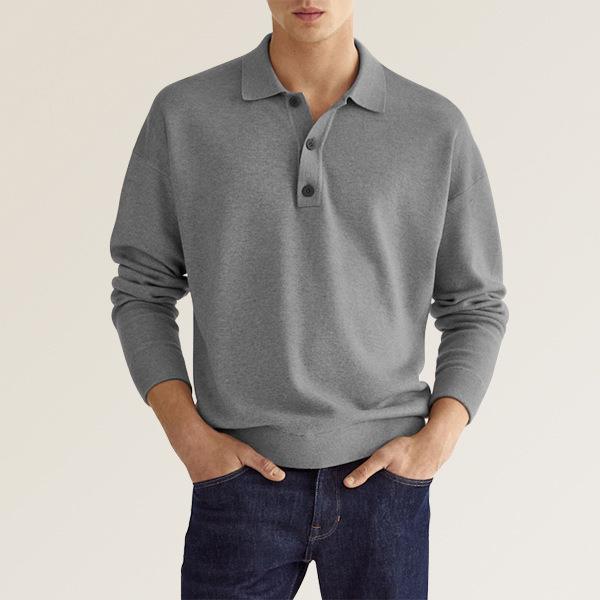 Herren Pullover mit Knopfleiste und weitem Schnitt Echoarchiv