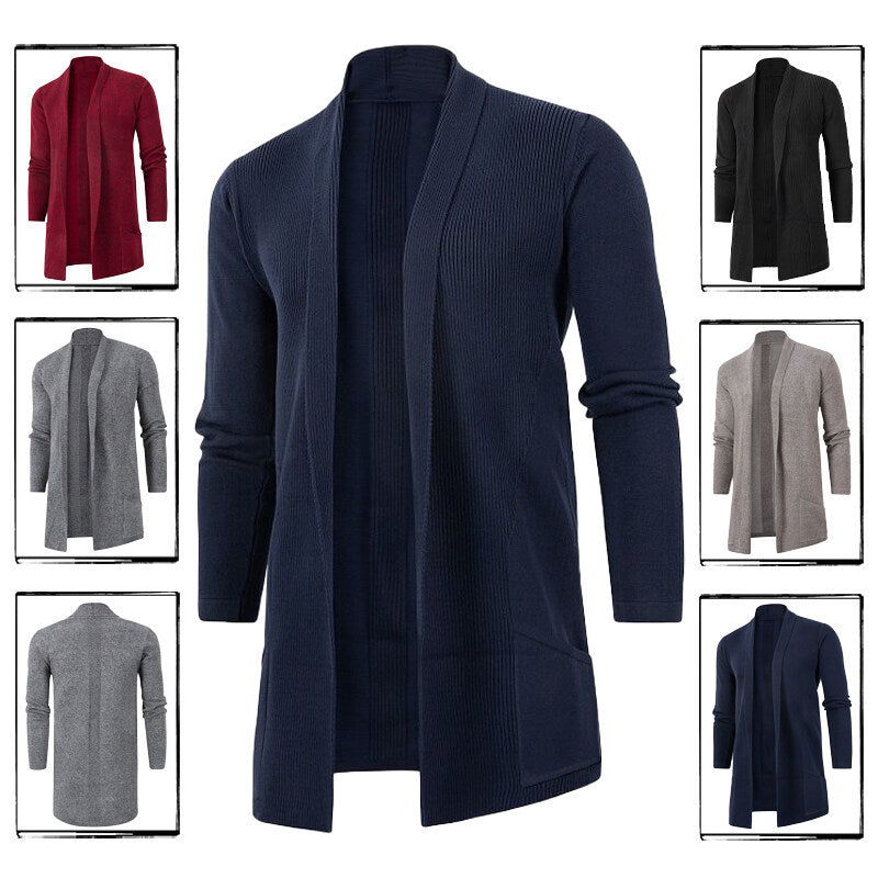 Herren Strickjacke mit offenem Schnitt und praktischen Taschen Echoarchiv
