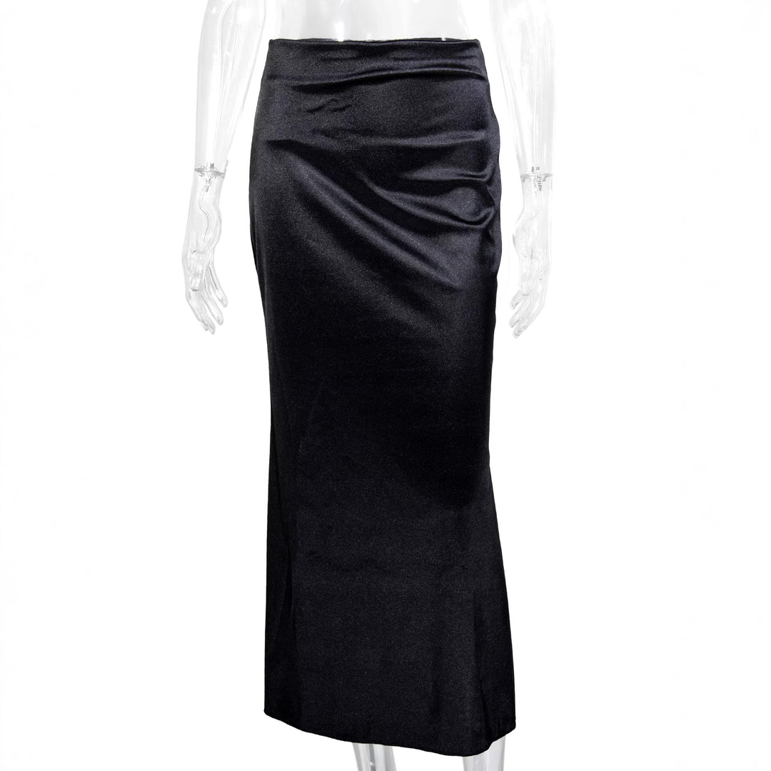 Damen Elegante und fließende Satin Maxiröcke Echo Archiv