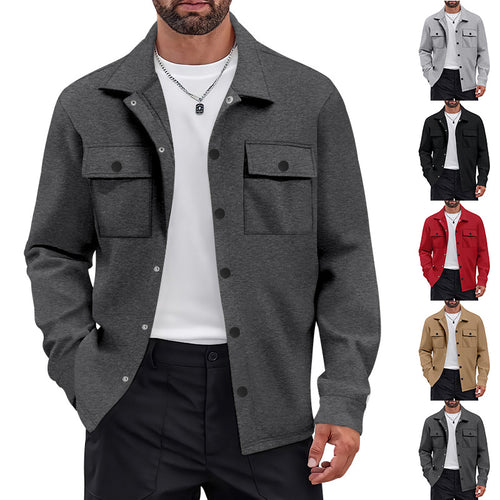 Herren modische Hemdjacke mit praktischen Taschen und innovativem Komfort Echoarchiv