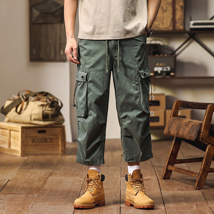 Herren 3/4-Trekking-Cargohose mit elastischem Bund, Tunnelzug und variabler Taschenorganisation Echo Archiv