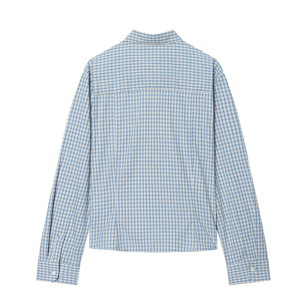 Herren nan kariertes Button-Down-Hemd mit Kentkragen und schmaler Silhouette Echo Archiv