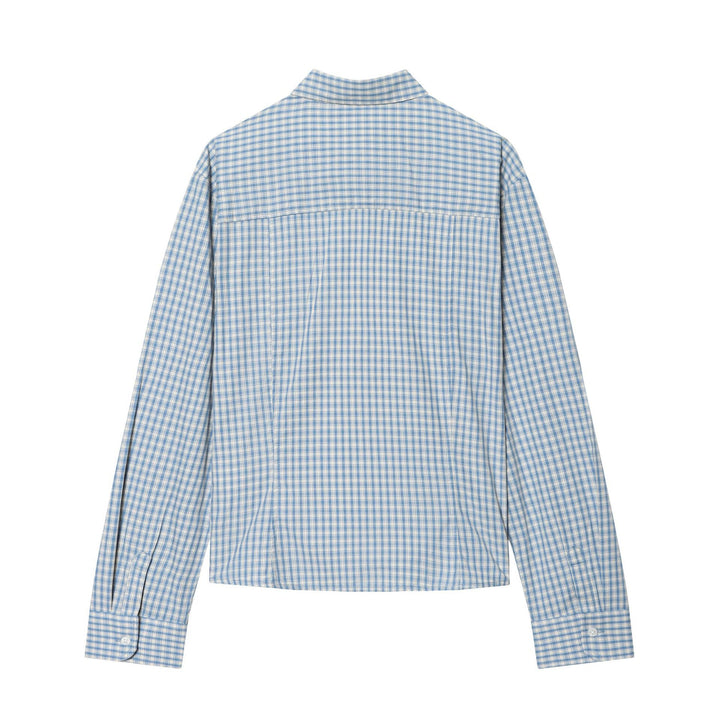 Herren nan kariertes Button-Down-Hemd mit Kentkragen und schmaler Silhouette Echo Archiv