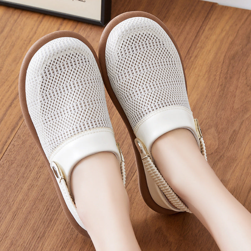 Damen nan atmungsaktive Netzgewebe Clog-Slipper mit elastischem Fersenriemen und dämpfender EVA-Sohle Echo Archiv