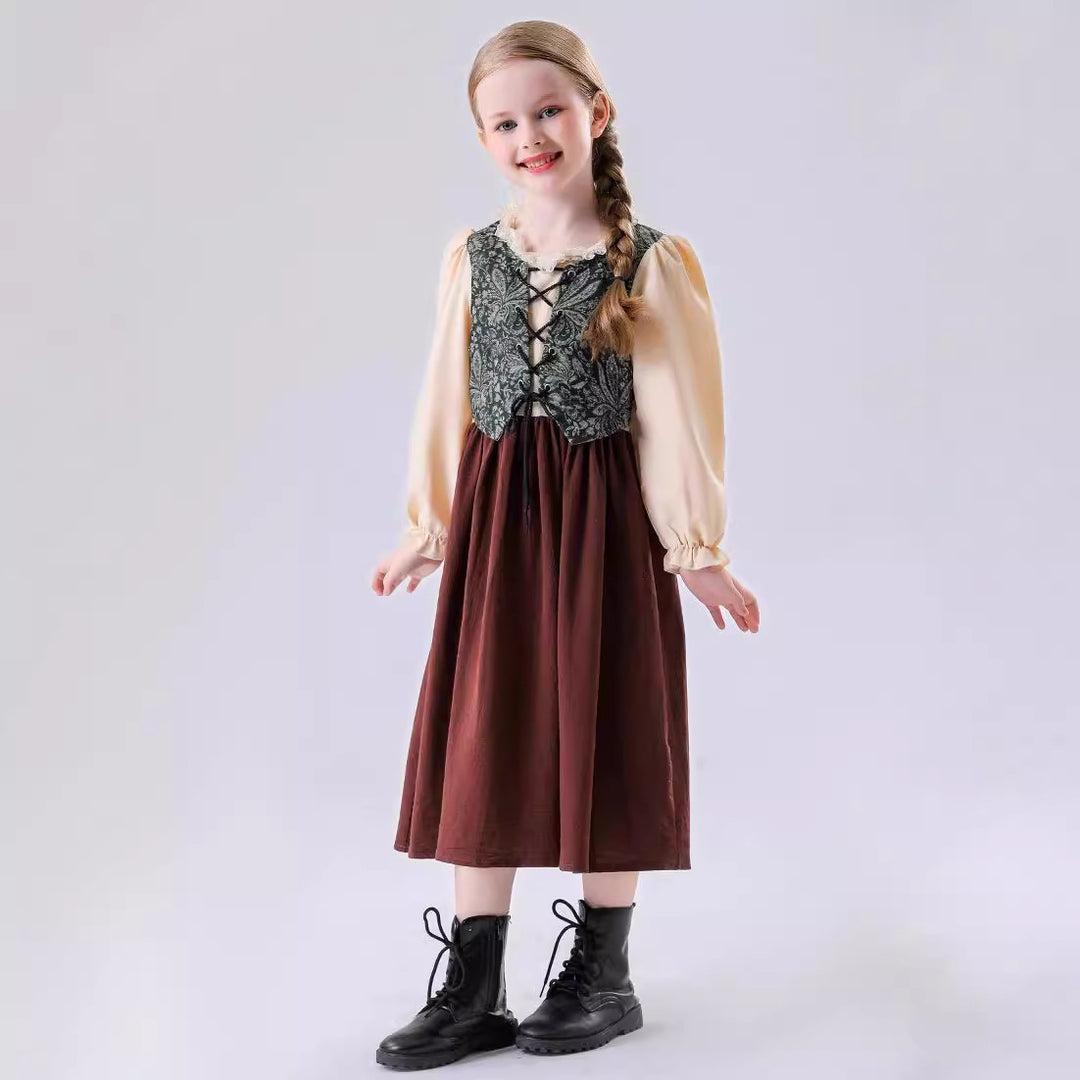 Unisex nan Kinderweste im Vintage Brokatstil mit floralem Jacquardmuster Echo Archiv