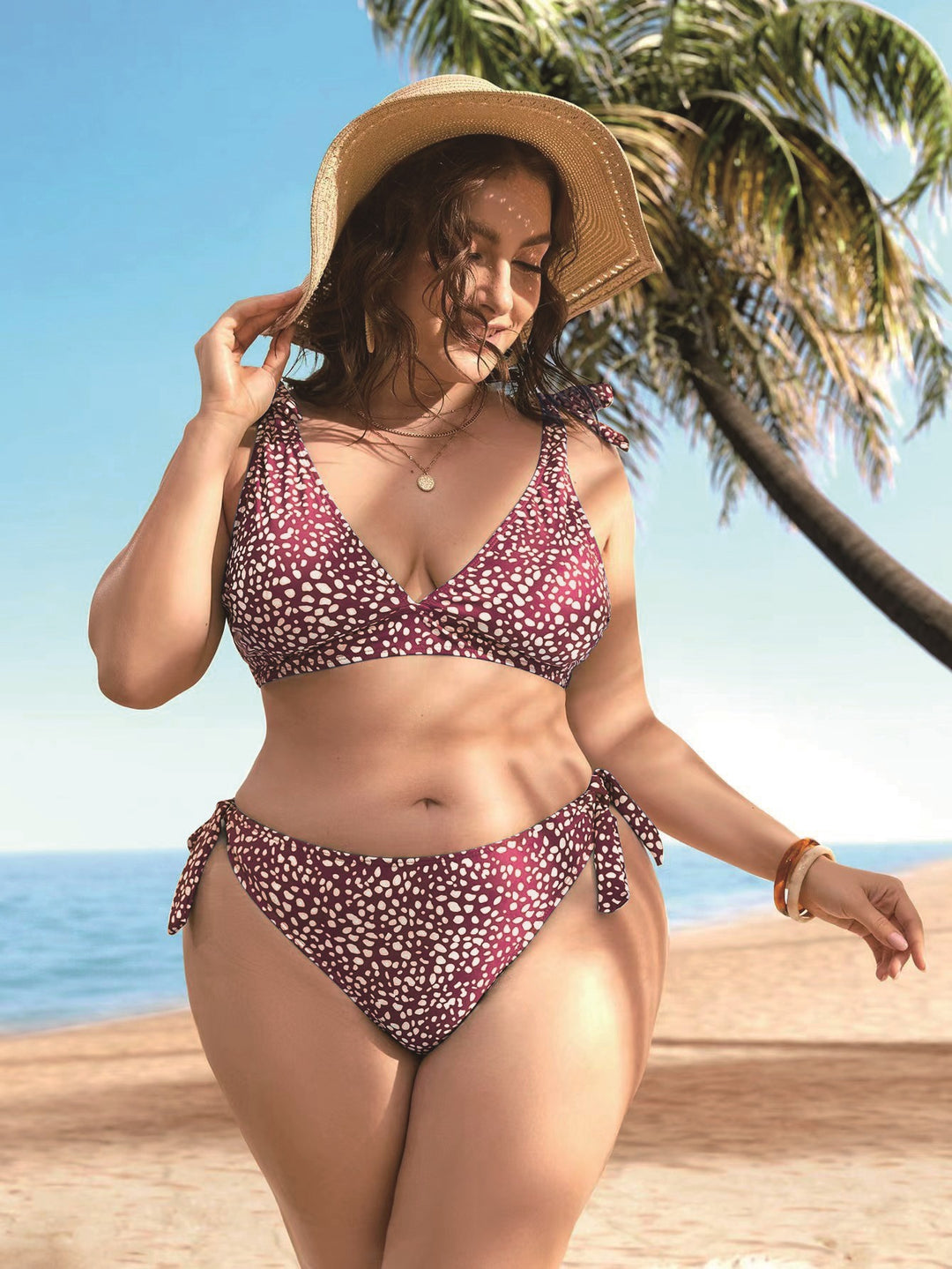 Damen Triangel-Bikini-Set mit verspieltem Knotendesign Echo Archiv