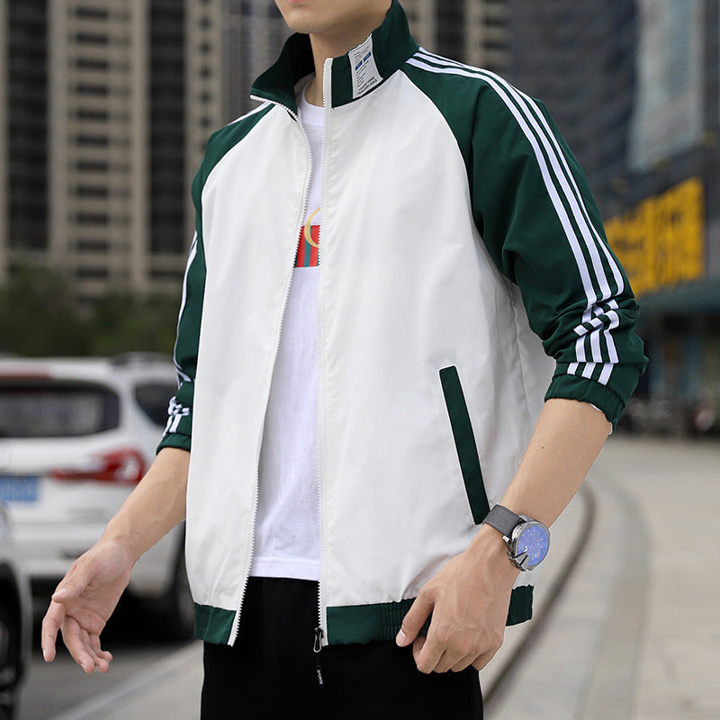 Herren Sportliche Windjacke mit hohen Kragen Echo Archiv