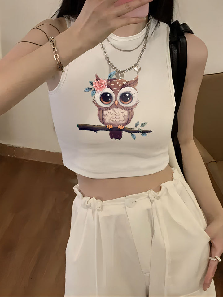 Damen Crop-Top mit kreativem Spruch und lässigem Schnitt Echo Archiv
