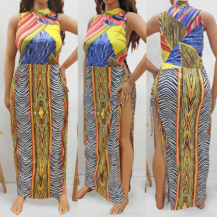 Damen Maxi-Kleid mit fröhlichem Muster Echo Archiv