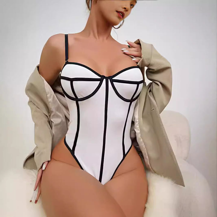 Damen Eleganter Figurformender Bodysuit Echo Archiv