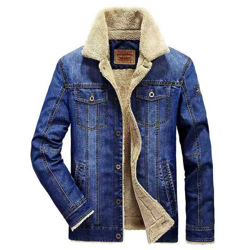 Herren Jeansjacke mit Sherpa‑Futter, wärmender Teddyinnenlage und klassischem Hemdkragen Echoarchiv