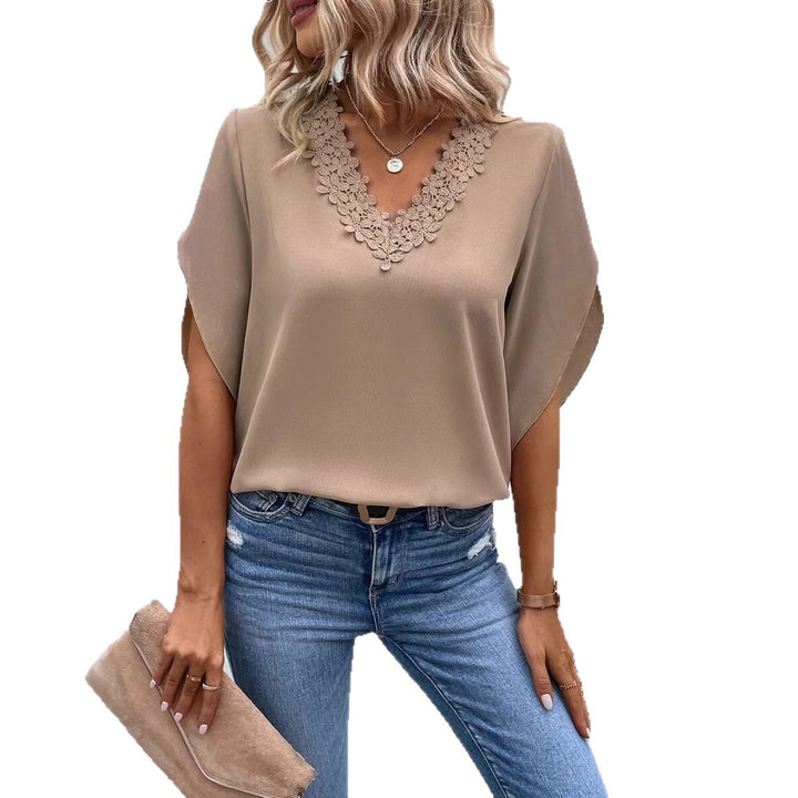 Damen elegante Bluse mit Spitzenapplikation Echo Archiv