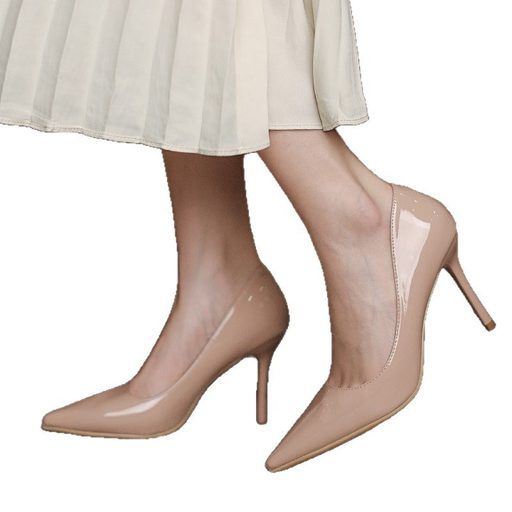 Damen Elegante Lackpumps mit spitz zulaufendem Stiletto-Absatz und gepolsterter Innensohle – Lioré