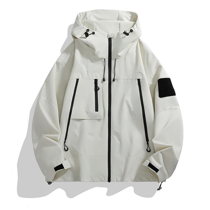 Herren technische Outdoor-Jacke mit verstellbarem Kapuzendesign und multifunktionalen Taschen Echoarchiv