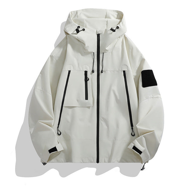 Herren technische Outdoor-Jacke mit verstellbarem Kapuzendesign und multifunktionalen Taschen Echoarchiv