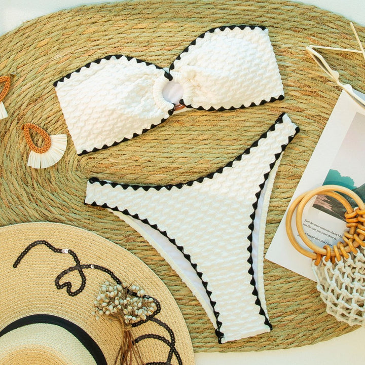 Damen Bandeau-Bikini mit einzigartigem Strukturdesign Echo Archiv